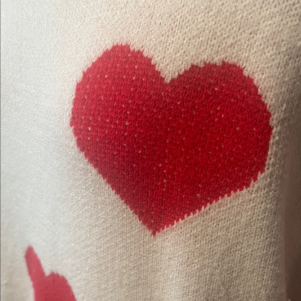 Miracle Cream & Red Heart Knit Sweater w/ Cut Out Back Size M/L - Picture 8 of 16